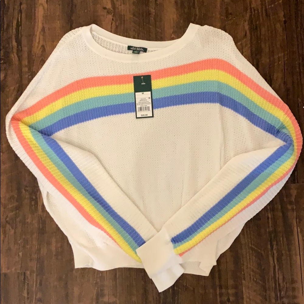 Target Wild Fable Rainbow Stripe Sweater-Medium